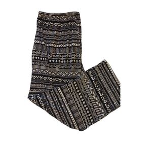 Bobbie Brooks Black White Geometric Wide Leg Women’s Pajama Pants Plus Size 2X